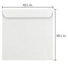 JAM Paper 10.5 x 10.5 Square Envelopes, White, 100 Pack (03992320B)-Closure: Gum