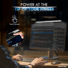 IMPOTEK LED Monitor Lamp - Smart Screen Light Bar with Multi Functional Touch Control-USB Powered - The lightbar is powered by a USB type-c cable (included), and any USB output port can power the lamp, whether it is a computer, or a power adapter.