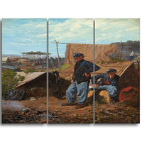 Designart Winslow Homer, Home, Sweet Home Canvas Art Print, 3 Panels, (PT5022-3P)-Print