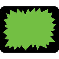 Wamaco Blank Sticker - Fluorescent Green Starburst Center - 1 3/6" x 1.5" - 2000 Pack-Adhesive paper