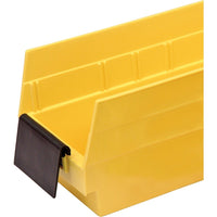 Quantum Storage Systems Shelf Bins - Extended Label Holders, 24 Pack-Angle - 10 deg