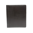 Ashlin LUCCA Executive 2" 3-Ring Binder, Black , (P7207C-08-01)-Executive 3-ring binder with horizontal pocket on left hand side