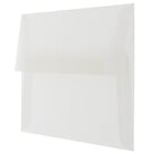 JAM Paper 4bar A1 Envelopes, 3.63 x 5 1/8, Translucent Vellum Clear, 250 Pack (900797921H)-Blank interior for personalized message