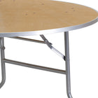 Flash Furniture 48" Round HEAVY DUTY Birchwood Folding Banquet Table with METAL Edges-4' Folding Table