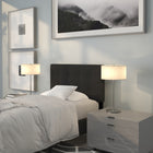 Flash Furniture Bedford Tufted Upholstered Twin Size Headboard - Black Fabric-Headboard Size: 39.25''W x 2.5''D x 22''H