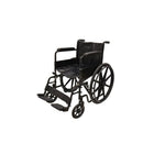 Bios Wheelchair, 18", (56084)-The BIOS Living wheelchair is a steel framed folding wheelchair with removable foot rest, full length fixed arms, solid MAG wheels