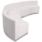 Flash Furniture – Mobilier de réception HERCULES Alon en cuir blanc, 5 modules (ZB803820SWH)-Modèle contemporain