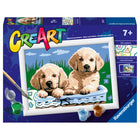 Ravensburger CreArt Cute Puppies Painting by Numbers Series E-Artistic Development: Painting by number helps develop children's skills, providing practice with color identification, brush control, dexterity, and focus. 