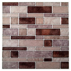 CTG Brands Multi Square Peel and Stick Wall Tiles, 10" x 10", Brown/Beige, 6 Pack-Set: comes in a box of 6 premium quality wall tiles, suitable for smooth and clean surfaces