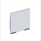 Mark Maker Modular Sneeze Guard Side - 30" W x 31.5" H panel 1/4" Clear Acrylic -2 8" aluminum bottom rails - 18" living hinge-Our clear modular sides are to be combined with the modular fronts as an extension for extra protection.
