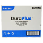 DuraPlus UltraSoft Jumbo 2-Ply Bathroom Tissue - 1000' - White - 8 Pack-The product has dimensions of 3.5" x 1000'
