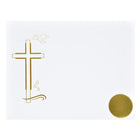 St. James Baptism Certificate, Gold Foil Engraved Design on 65lb White Card, 50 Pack-Free downloadable templates from www.first-base.com