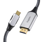 Kopplen - Câble USB-C vers HDMI-Conception fiable et conviviale: câble tressé extrêmement durable (1,8 mètre de longueur) avec une conception antidérapante conviviale pour une prise et un débranchement faciles du câble