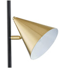 Union & Scale MidMod LED Table Lamp - Brass-Black PVC cord with line switch, exposed length 1.8 meter