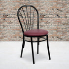 Flash Furniture HERCULES Series Fan Back Metal Chairs with Burgundy Vinyl Seat - 2 Pack-Welded Joint Assembly
