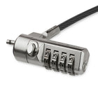 StarTech Laptop 4-Digit Combination Cable Lock with Swivel Hinge-Protect your laptop or other device against theft using this cable lock, with a 4-digit resettable combination
