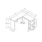 Monarch Specialties 7720 Computer Desk - Industrial Grey L-Shaped Corner/2 Shelves-Assembly required: Illustrated instructions and all hardware are provided for convenience (additional tools may be needed).