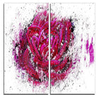Designart Pink Rose Canvas Art Print, 40"W x 40"H, 2 Panels, (PT3403-2-40-40)-Print