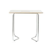 Archyi Dry Erase High Top Table, Douro Collection, 43" x 48" x 28", White-Stable chromed tubular steel legs