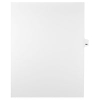 Mark Maker Legal Exhibit Index Tab White Single Tabs, 1/25th Cut, Letter Size, No Holes, Number 186, 25 Pack-White Single Tabs, 1/25th Cut