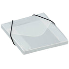 JAM Paper Plastic CD Case Portfolio with Elastic Closure, 5 x 5.63 x.38, Clear, 5 Pack (2503 001g)-Material: Plastic