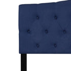 Flash Furniture Cambridge Tufted Upholstered Queen Size Headboard - Navy Fabric-Navy Fabric Upholstery