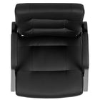 Flash Furniture Flash Fundamentals Black LeatherSoft Executive Reception Chair with Black Metal Frame, BIFMA Certified-Black Metal Frame with Plastic Floor Glides