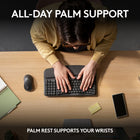 Logitech MK670 Wave Keys Keyboard and Mouse Combo - Graphite-Less noise, more focus: On top of its sculpted design and rubber grip, this quiet mouse uses SilentTouch technology to make workdays more peaceful with 90% less click noise 