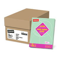 Staples 30% Recycled Pastel Coloured Copy Paper - Letter - 8-1/2" x 11" - Green - 5000 Sheets-8-1/2" x 11"