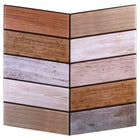 CTG Brands 3D Tile Weathered Chevron Peel and Stick Wall Tiles, 11.8" x 11.8", Multicolor, 6 Pack-Set: comes in a box of 6 premium quality 3D wall tiles, suitable for smooth and clean surface