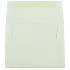 JAM Paper A2 Invitation Envelopes, 4.38 x 5.75, Parchment Green Recycled, 100 Pack (75066g)-Size: A2 (4-3/8" x 5-3/4")