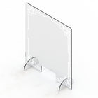 Mark Maker Acrylic Sneeze Guard - 31.5" x 36" - Design #0-Available with acrylic feet to easily stand on countertops for portability and quick installation with no tools required.