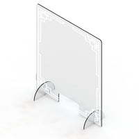 Mark Maker Acrylic Sneeze Guard - 31.5" x 36" - Design #0-Available with acrylic feet to easily stand on countertops for portability and quick installation with no tools required.