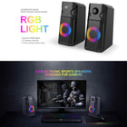 Havit SK204 Designed for Gamers, USB powered, RGB Lights Speaker - Black-Controls: Manual adjusting knob