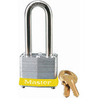 Master Lock Series 3 Laminated Steel Safety Padlocks, Yellow, 1-9/16" Body Width, 4 Pack (3LHYLW)-Security Padlock