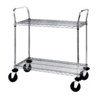 Chariots utilitaires robustes, capacité de 900 lb, haut. globale de 39 po, prof. globale de 48 po, 3 tablettes (3SPN55DC)-Nombre de tablettes : 3