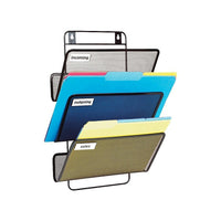 Staples - Classeur mural en mailles/fil métallique - 3 fentes - Noir-Organisez votre espace de travail pour que tout soit là où vous voulez  