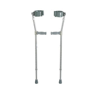 Drive Medical Lightweight Walking Forearm Crutches, Bariatric, 2 Pack-Chrome, Steel