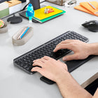 Logitech MX Palm Rest-Support where you need it: Smooth and pleasant to the touch and doesn’t slip or slide on surfaces. It stays put no matter how and where you type