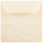 JAM Paper 8.5 x 8.5 Square Envelopes, Spring Ochre Ivory Translucent Vellum, 100 Pack (PACV530g)-Spring ochre ivory