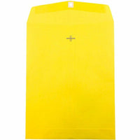  JAM Paper - Enveloppes Colourées pour catalogue à extrémité ouverte - 10 x 13 - avec fermeture à fermoir - jaune recyclé - paquet de 50-Enveloppe jaune