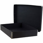 Jam Paper File Box - Letter Size - 12" x 9 1/2" x 2 1/4" - Black Kraft-Great for storing and organizing important documents.