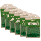 JAM Paper Coloured Jumbo Paper Clips, Large, Green Paperclips, 6 Packs of 75, 450 Total (42186878g)-Green