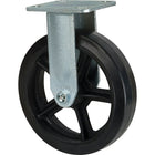 Kleton Mold-On Caster, Rigid, 8" (203.2 Mm), Rubber, 600 Lbs. (272 Kg.) - 4 Pack-Bolt Hole Size 7/16" (11 mm)