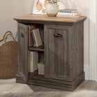 Sauder 435766 Sonnet Springs Utility Stand - Pebble Pine-Finished on all sides for versatile placement.