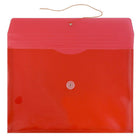 Jam Enveloppes en plastique de style livret à rabat rond, fermeture à bouton et ficelle, 9 3/4 x 14 1/2 po, rouge-Taille : 9 3/4 x 14 1/2 po (grand format)
