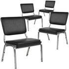 Flash Furniture HERCULES Series Black Antimicrobial Vinyl Bariatric Medical Reception Chair with 3/4 Panel Back-1500 lb. Static Weight Capacity