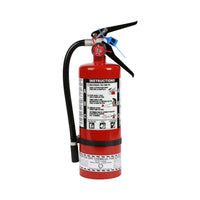 ABC Fire Extinguisher with Wall Mount-Comes complete with a non-corrosive pull pin, full hand grip, waterproof stainless steel gauge, anodized aluminum valve, and a quick release hose
