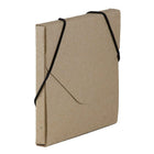 JAM Paper CD Case Portfolio Envelopes With Elastic Closure, 5 x 5.63 x.38, Recycled Brown Kraft, 4 Pack (333545g)-Portfolio closure: elastic closure