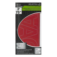 C-THRU 3" Helvetica Vinyl Letters, Caps and Numbers, Red, 4 Pack-Simple to use: Create your own sign quickly and easily